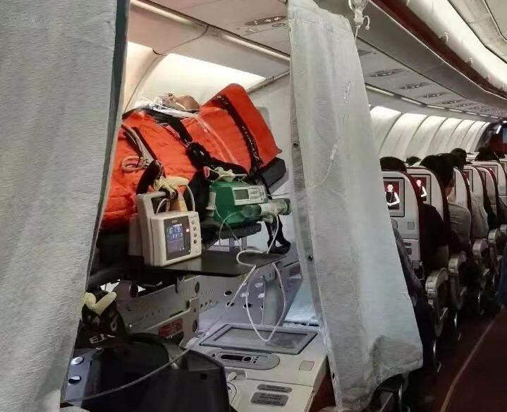 武威跨国医疗包机、航空担架